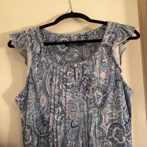 Lauren Ralph Lauren Blue Paisley Gown